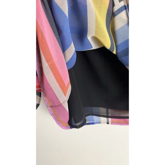 Trina Turk Mouvedre Geometric Colorful Kimono Sleeve Boho Blouse Size XS/S NEW - Picture 5 of 9